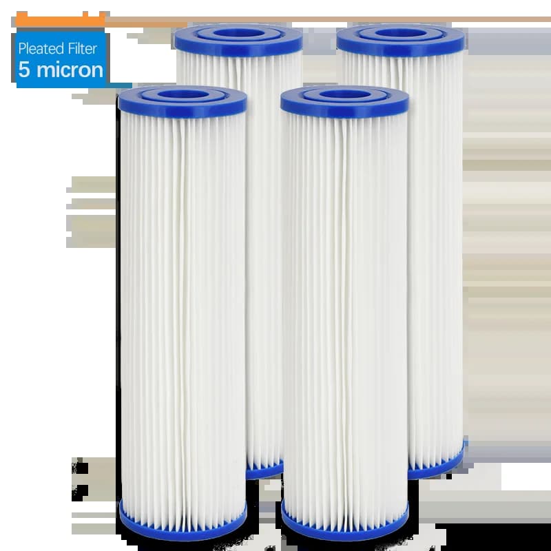 Cartouche filtrante plissée Coronwater en polyester, sédiments à haut débit pour filtre à eau, 2,75 
