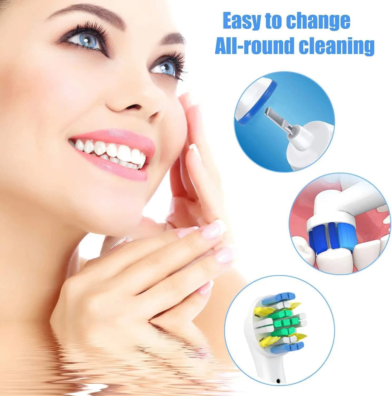Têtes de brosse de rechange pour modèles de brosse à dents Oral b Braun Floss Action Pro7000 Pro 100