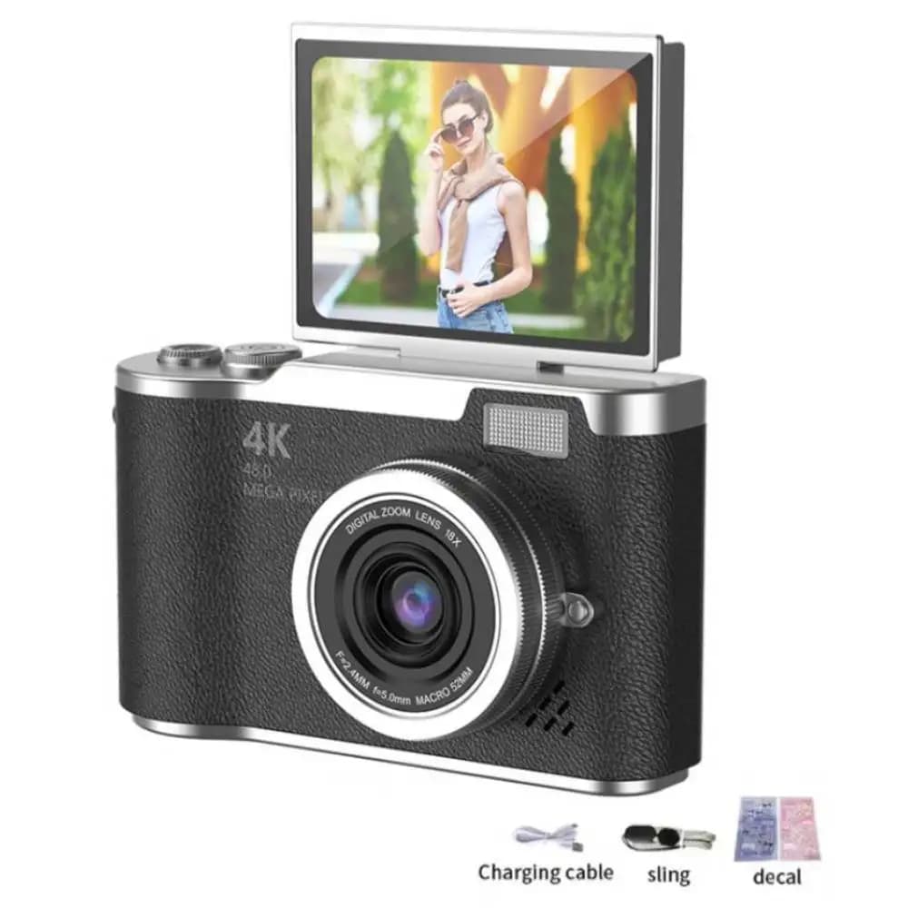 Appareil photo numérique 4K avec filtres beauté, 48MP HD, pour étudiants, capteur CCD CMOS, anti-tre