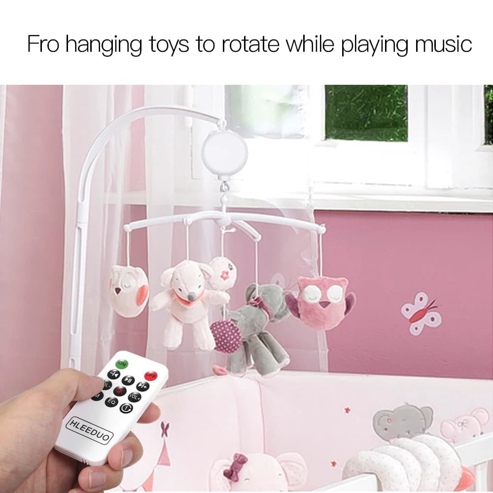 Boîte à musique télécommandée pour enfants avec ligne USB, jouet musical de lit, 35 chansons, cloche