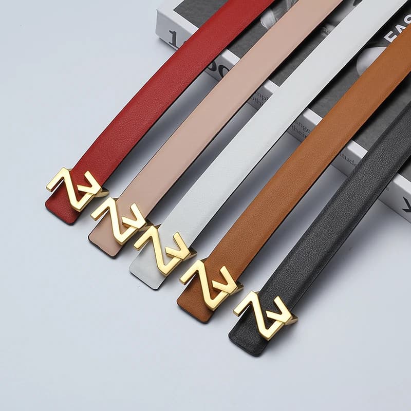 Ceinture de marque en cuir réversible de luxe, largeur 25mm, Design pour femmes et filles, ceinture 