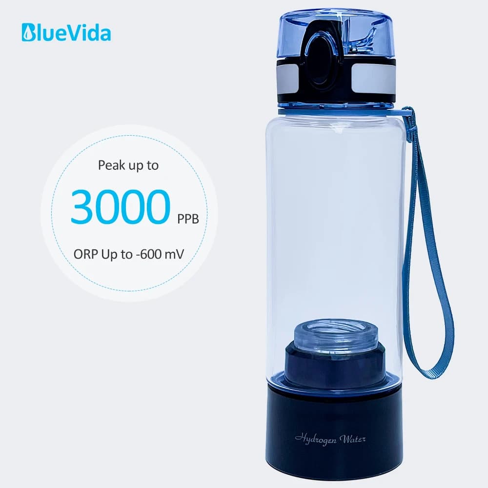 Max 3000ppb Bluevida générateur de bouteille d'eau d'hydrogène Anti-âge 3000mAh grande capacité long