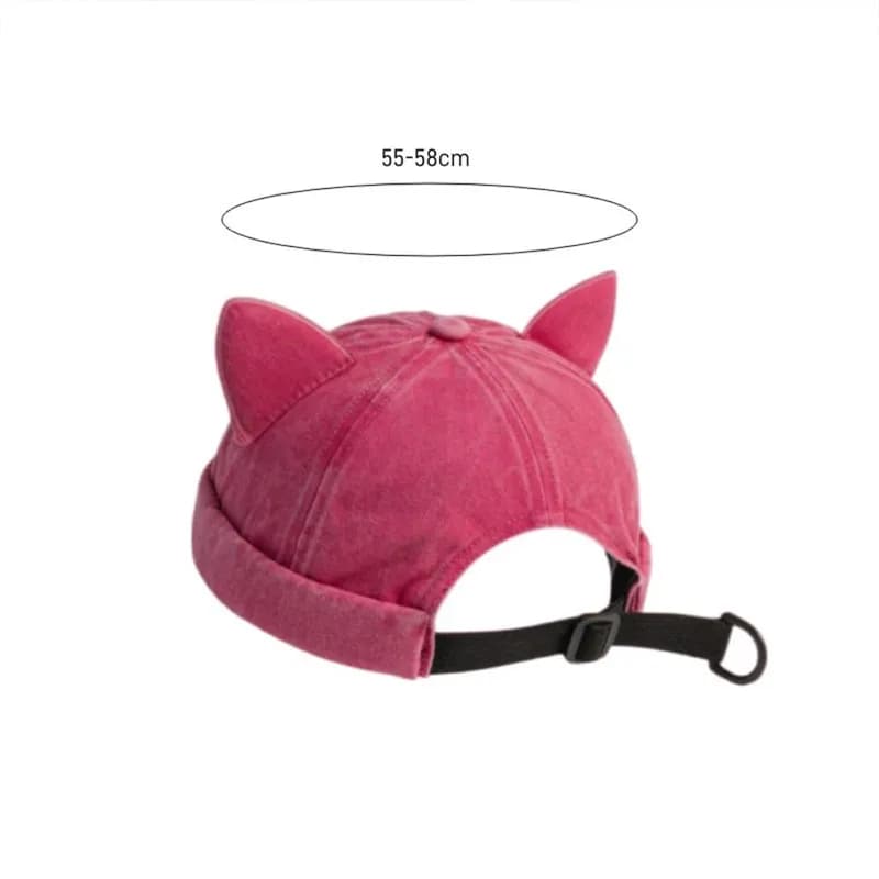 Nouveau Style coréen oreilles de chat femme chapeau rétro hommes femmes réglable Docker casquette à 