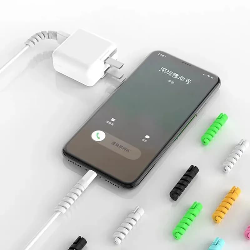 5/10/20/50pcs protecteur de câble câble de données en silicone enrouleur en spirale fil cordon organ