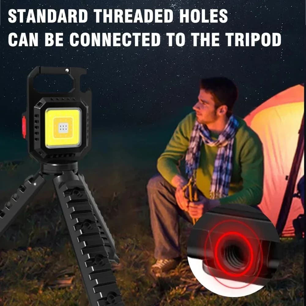 30 pièces Mini porte-clés LED lampe de poche multifonctionnelle Portable poche COB Camping lumière U