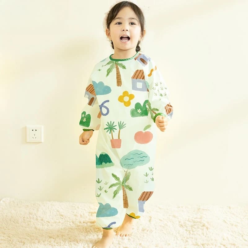 Combinaison rampante pour bébé, blouse une pièce anti-sale, blouse complète pour enfants