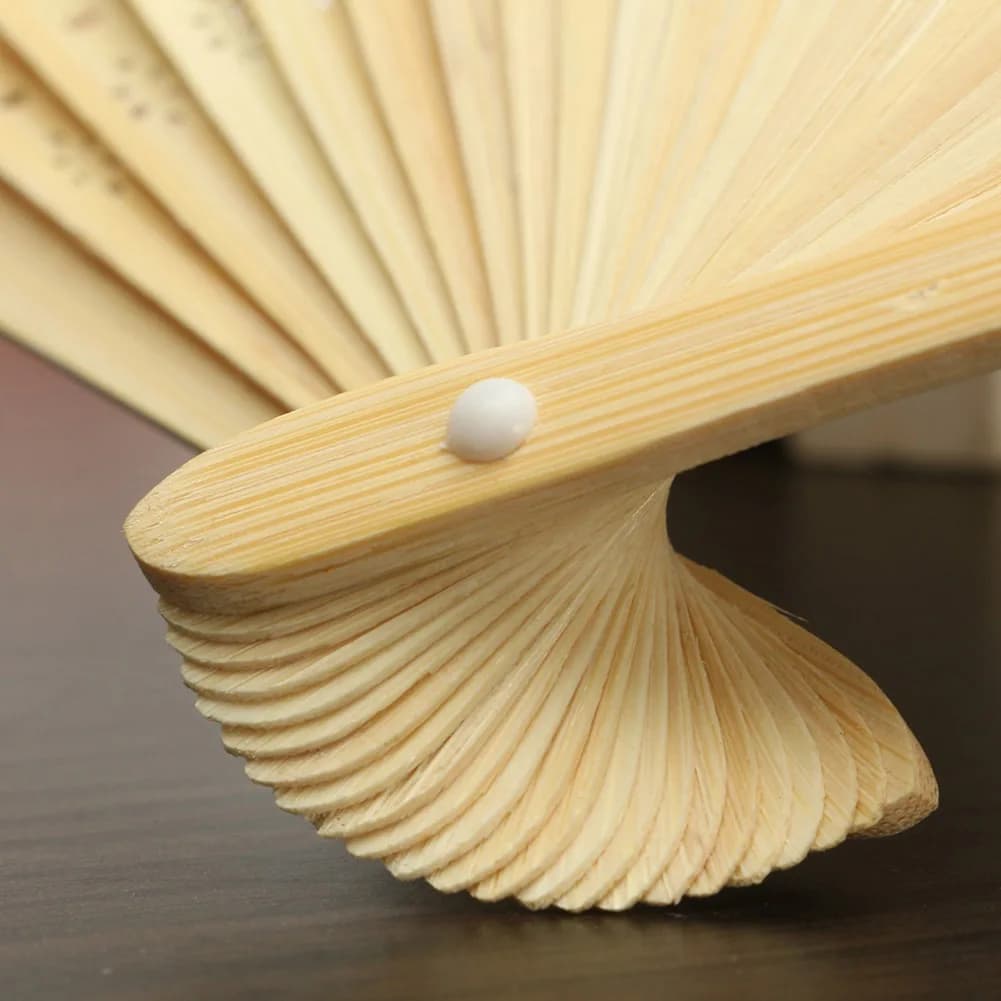 Éventail pliant en papier bambou pour adultes et enfants, pratique de la calligraphie et de la peint