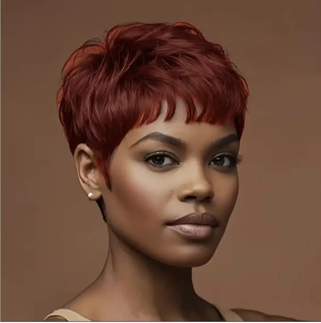 Perruque synthétique courte noire, coupe Pixie pour frange, perruque courte Fak pour femmes, perruqu