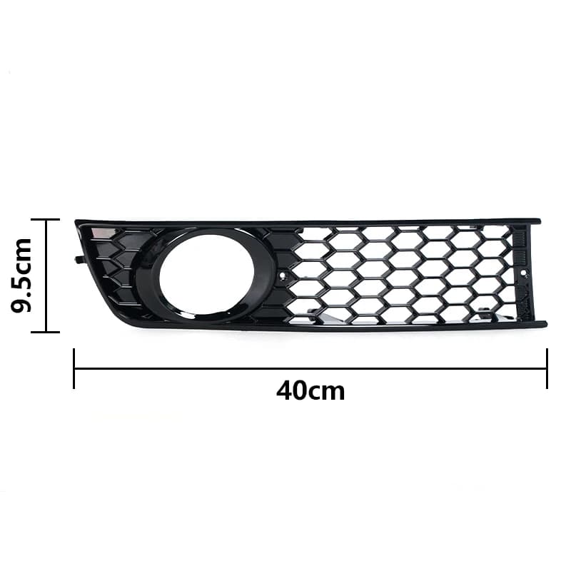 Grille de pare-chocs avant en accent d'abeille pour Audi, antibrouillard latéral, grille en maille, 