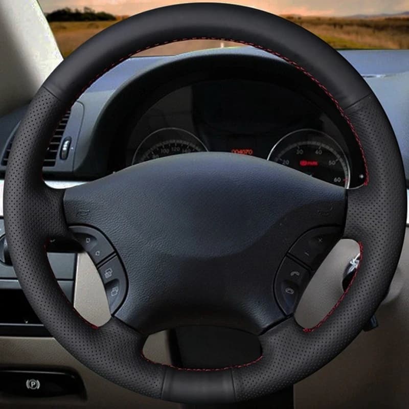 Juste de volant de voiture en cuir Élnoir souple, Mercedes Benz W639, Viano Vito 2006-2015, Volkswag