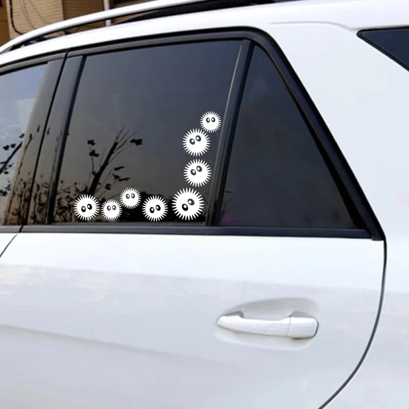 Autocollants boule de poussière Sprite de suie, 9 pièces, autocollant d'art en vinyle drôle pour voi