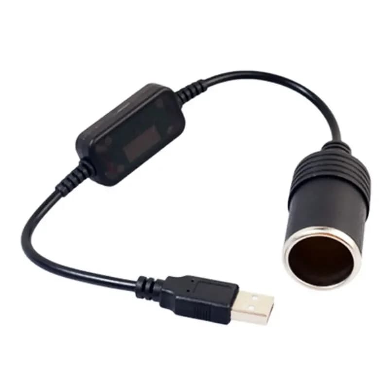 1pc 5V 2A USB à 12V prise allume-cigare USB mâle à femelle adaptateur allume-cigare convertisseur ac