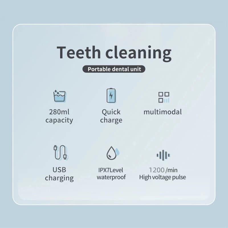 Xiaomi nettoyeur de dents électrique irrigateur Oral Rechargeable Jet d'eau nettoyeur de dents blanc