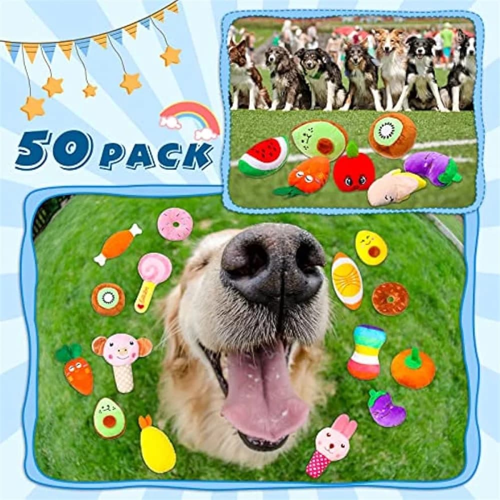 Jouets grinçants pour chiens en vrac, jouets en peluche pour petits et moyens chiens, animaux de com