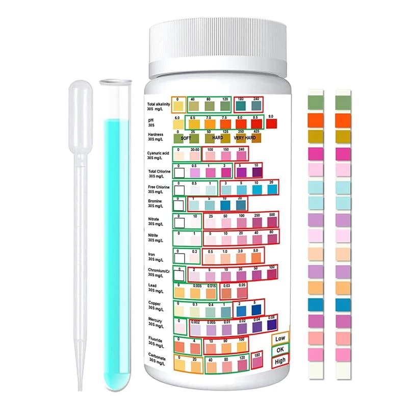 Kits de test d'eau 16 en 1 pour l'eau potable, Kit de Test d'eau domestique, Kits de mesure de la qu