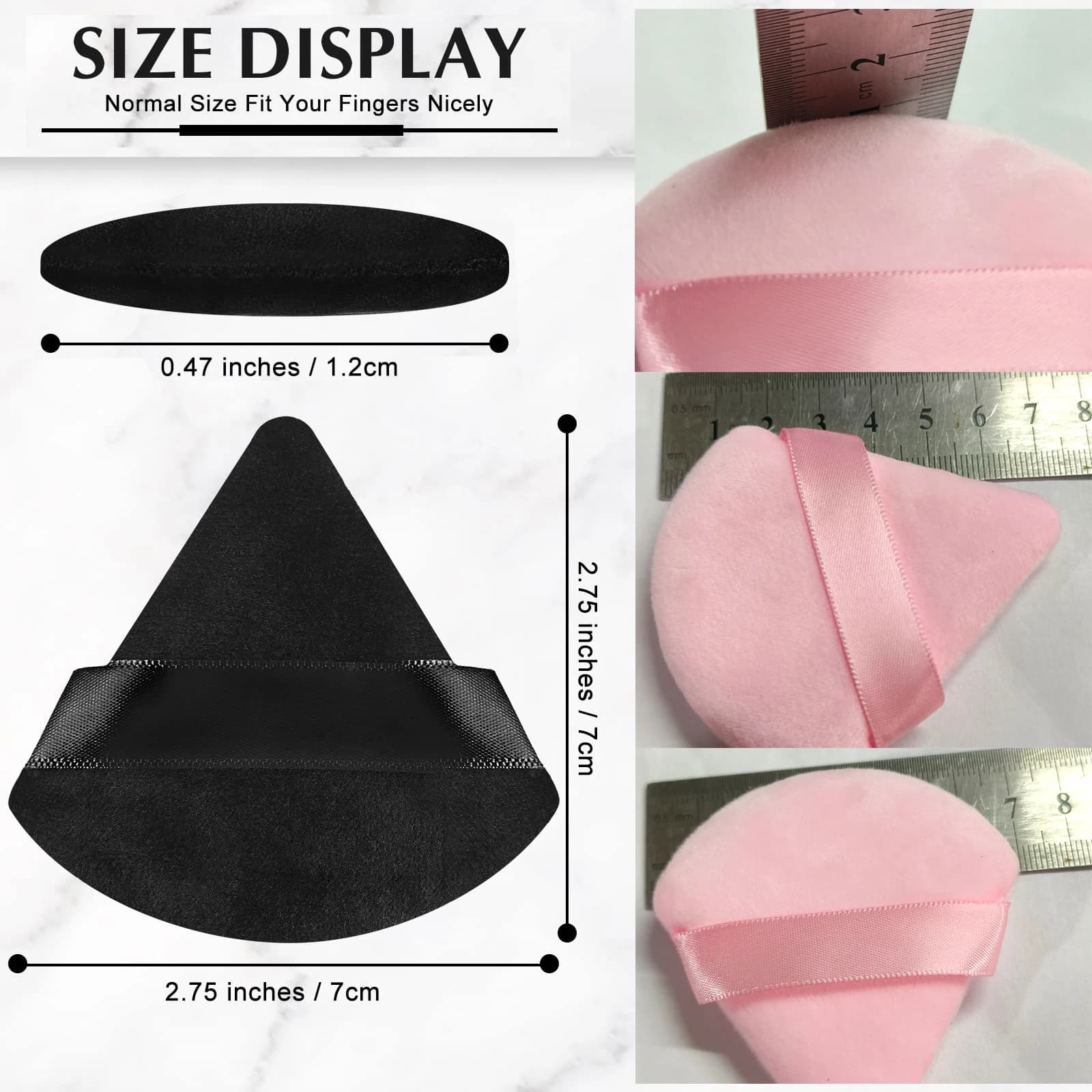 En gros 50 pièces Triangle poudre bouffée Mini visage maquillage éponge cosmétiques doux coton visag