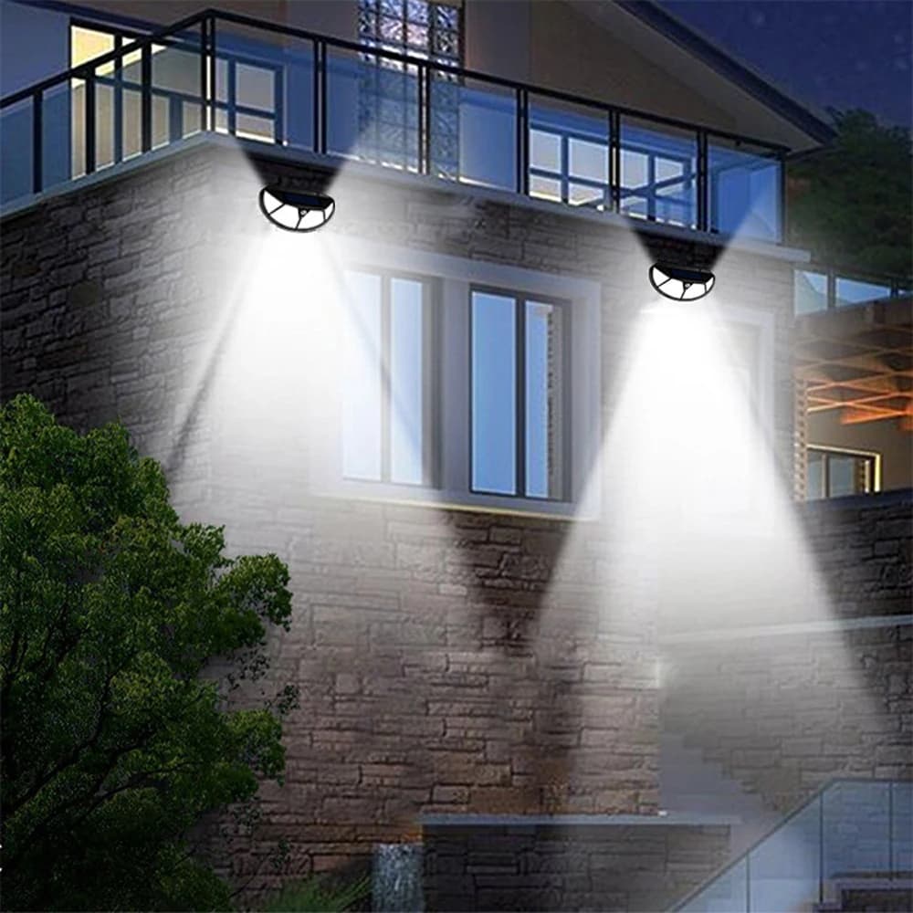 Applique Murale LED à Quatre Faces avec Capteur de Corps, Idéal pour un Jardin, 122COB