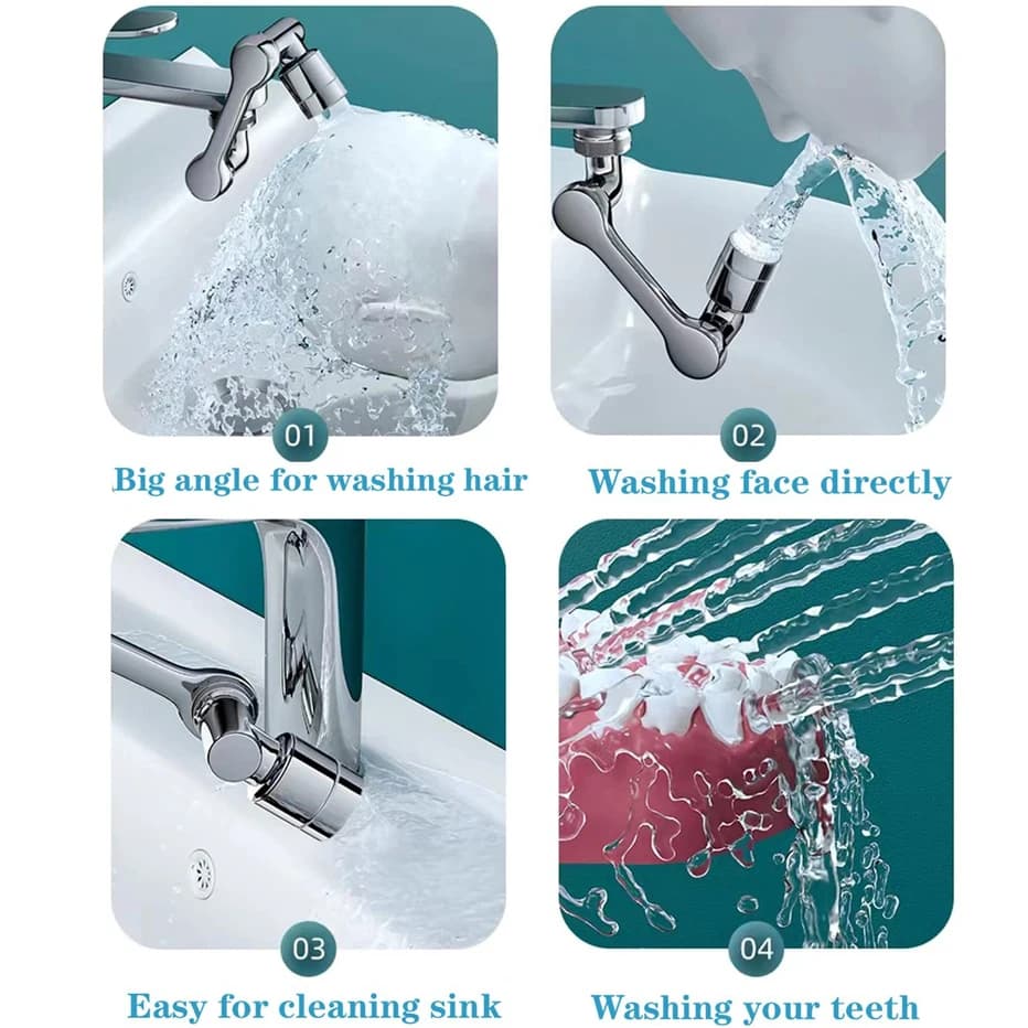 Tête de pulvérisateur rotative à 1080 °, buse de robinet d'eau, adaptateur d'extension HOTap univers