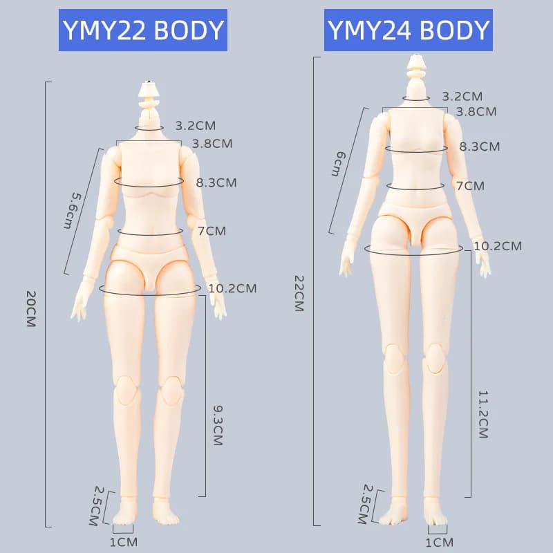 20cm 21cm Ymy 22 24 corps articulé mobile accessoires de remplacement main fille garçon corps pour O