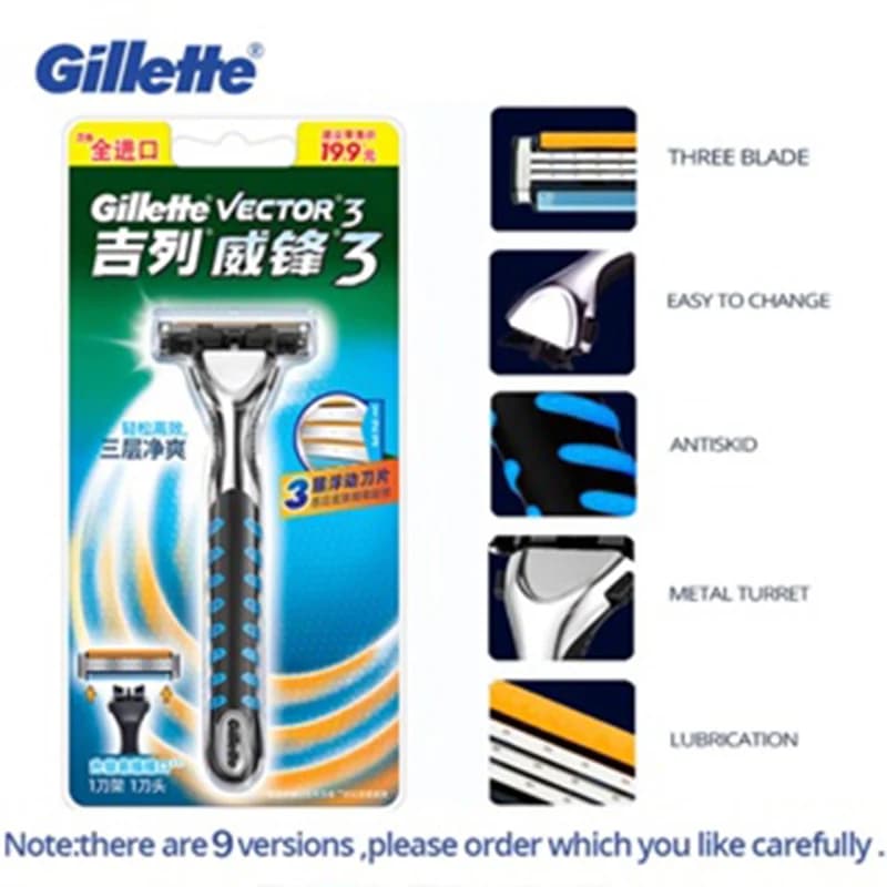 Gillette Sensor Excel lame de rasoir pour hommes remplacer les têtes rasage de barbe lames de rasoir