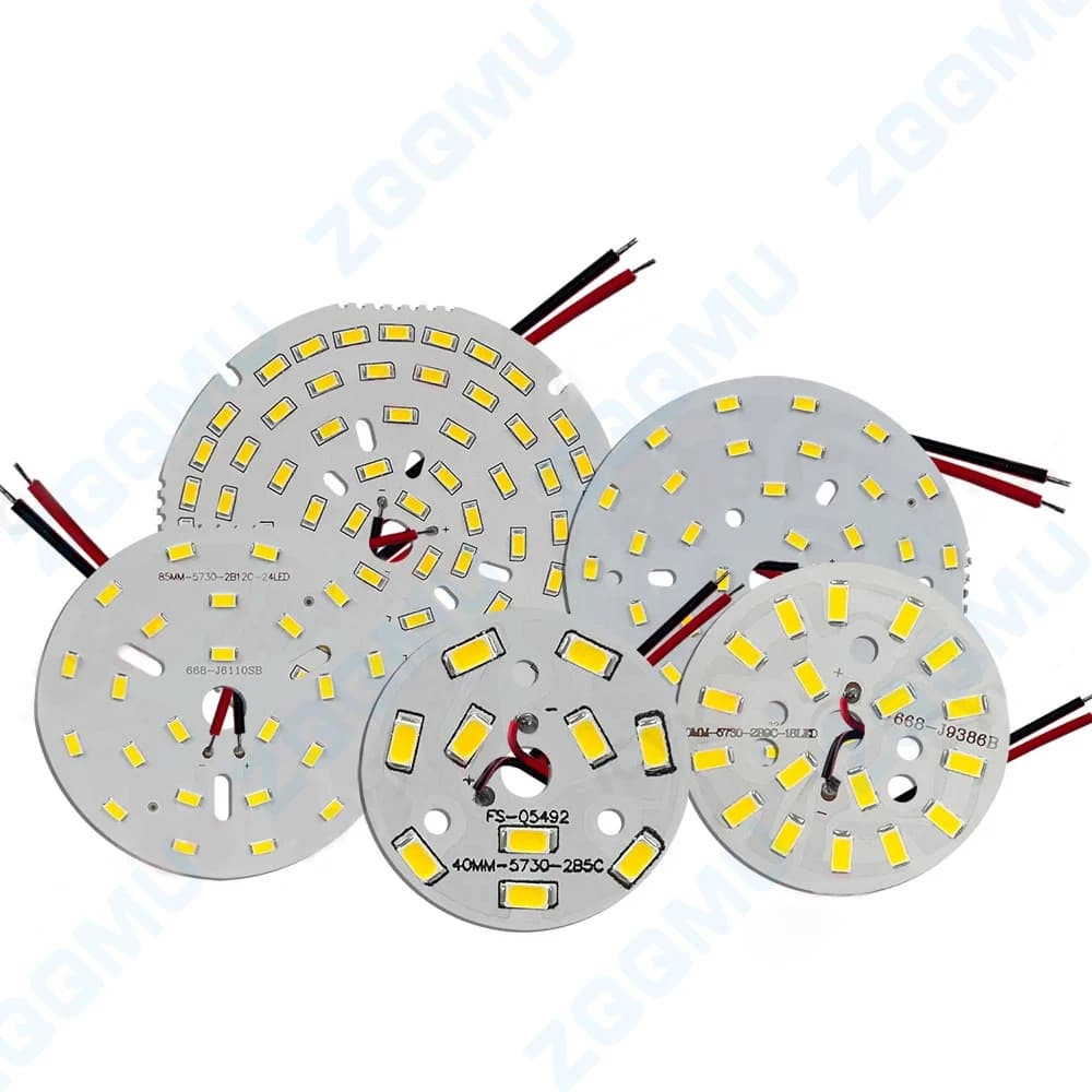 1 pièces LED haute luminosité 3W 5W 9W 15W 18W 24W 36W 50W Source de lumière ronde panneau lumineux 