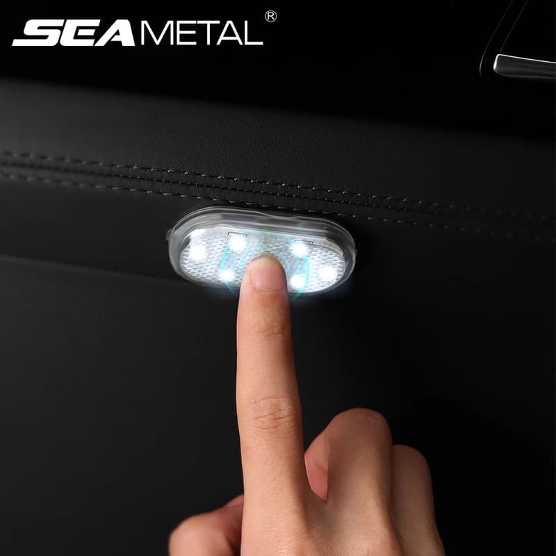 SEAMETAL Mini voiture tactile lumière pour sol coffre capot plafond USB Rechargeable magnétique lamp