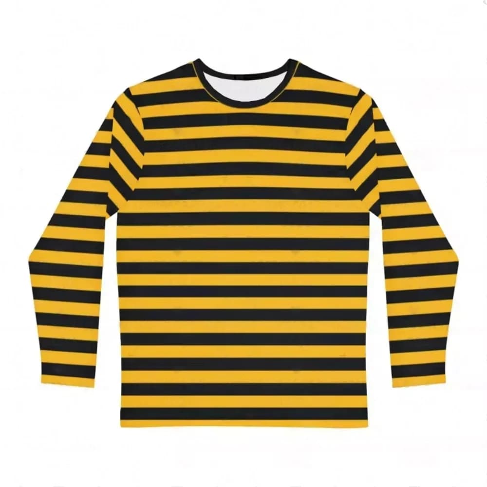 T-Shirt à manches longues pour filles, imprimé à rayures arc-en-ciel, décontracté, à col rond, vêtem