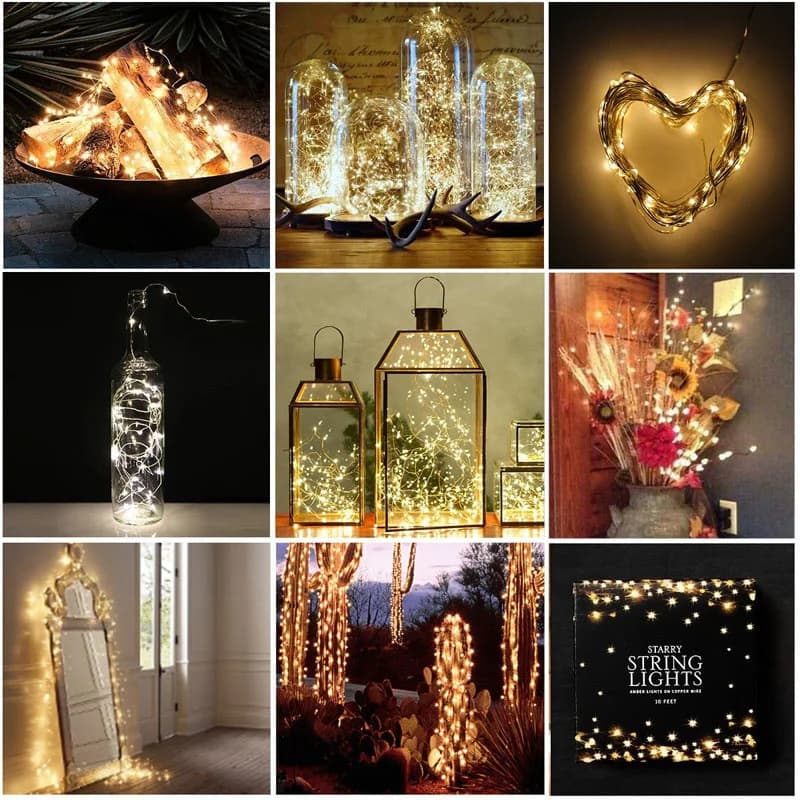 20M LED lumières fil de cuivre chaîne lumières USB guirlande fée éclairage cordes pour vacances noël