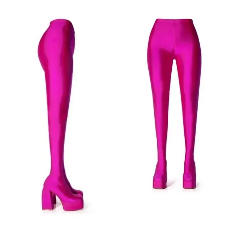 Combinaison élastique imperméable à tête carrée pour la fête de course, bottes de gril, bottes à tal