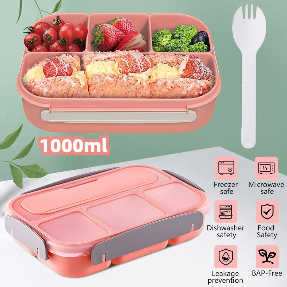 Boîte à lunch portable pour étudiants, 1 couche, peut être métropolitaine au micro-ondes, étanche, p
