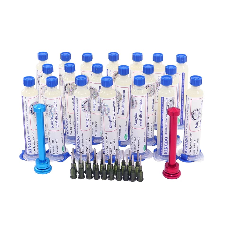 10 pièces/20 pièces KINGBO original RMA-218 No-Clean BGA Reballing boule de soudure réparation soudu
