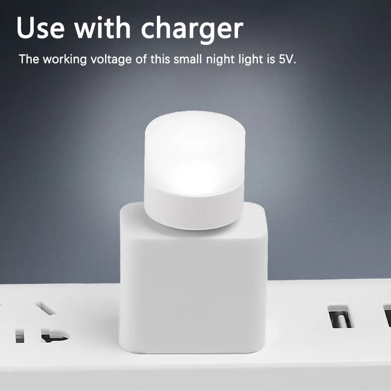 Lampe LED ronde à prise USB pour la Protection des yeux, idéale pour la lecture, compatible avec les