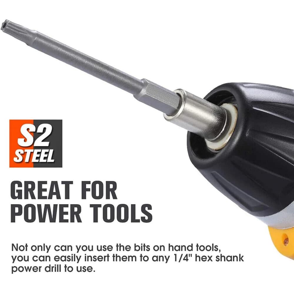 Jeu d'embouts de sécurité Torx 11 pièces, jeu de tournevis de sécurité magnétique en acier S2 tourne