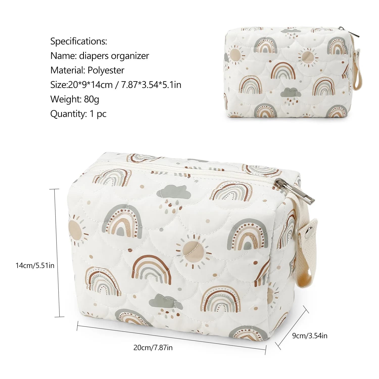 Sac à couches imperméable pour bébé, sac à couches réutilisable, sac à main de rangement humide/sec 