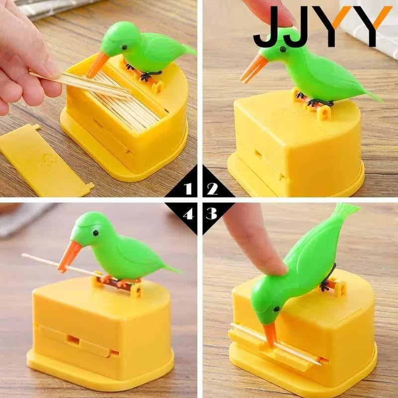 JJYY boîte de rangement de cure-dents détachable boîte de cure-dents d'oiseau distributeur automatiq