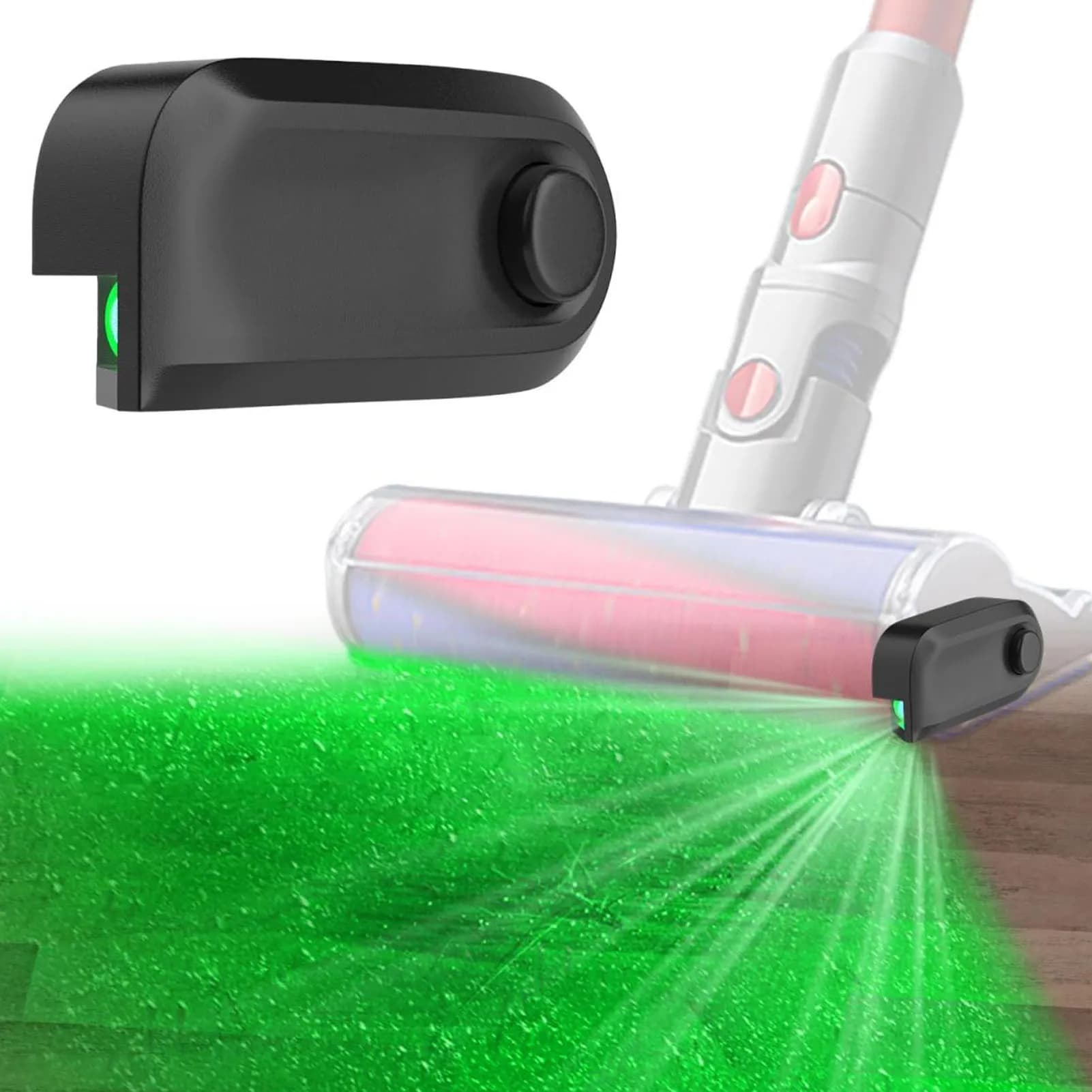 Lampe d'affichage de poussière LED pour aspirateur, lumière Laser verte étanche, pièces d'aspirateur