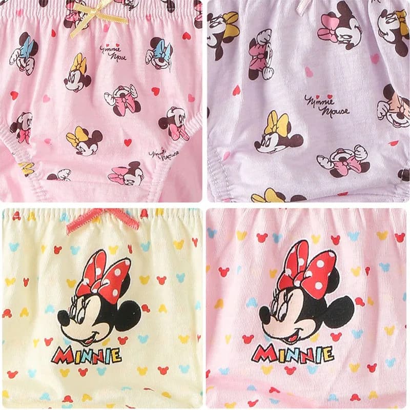 Lot de 5 paquets de sous-vêtements pour enfants avec dessin de Mickey, Culottes douces en coton pour