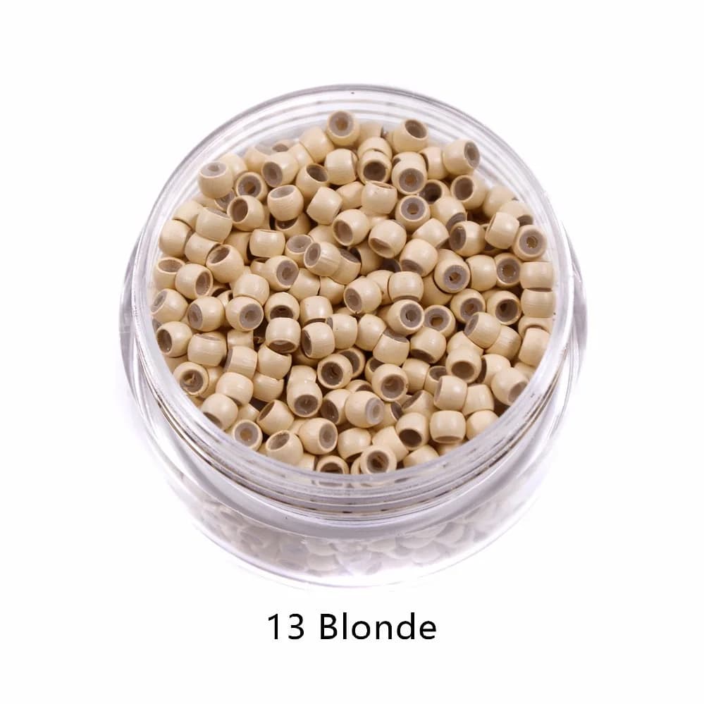 500 pièces perles d'anneau en cuivre 3.0mm nano perles d'anneau doublées de silicone micro pour exte