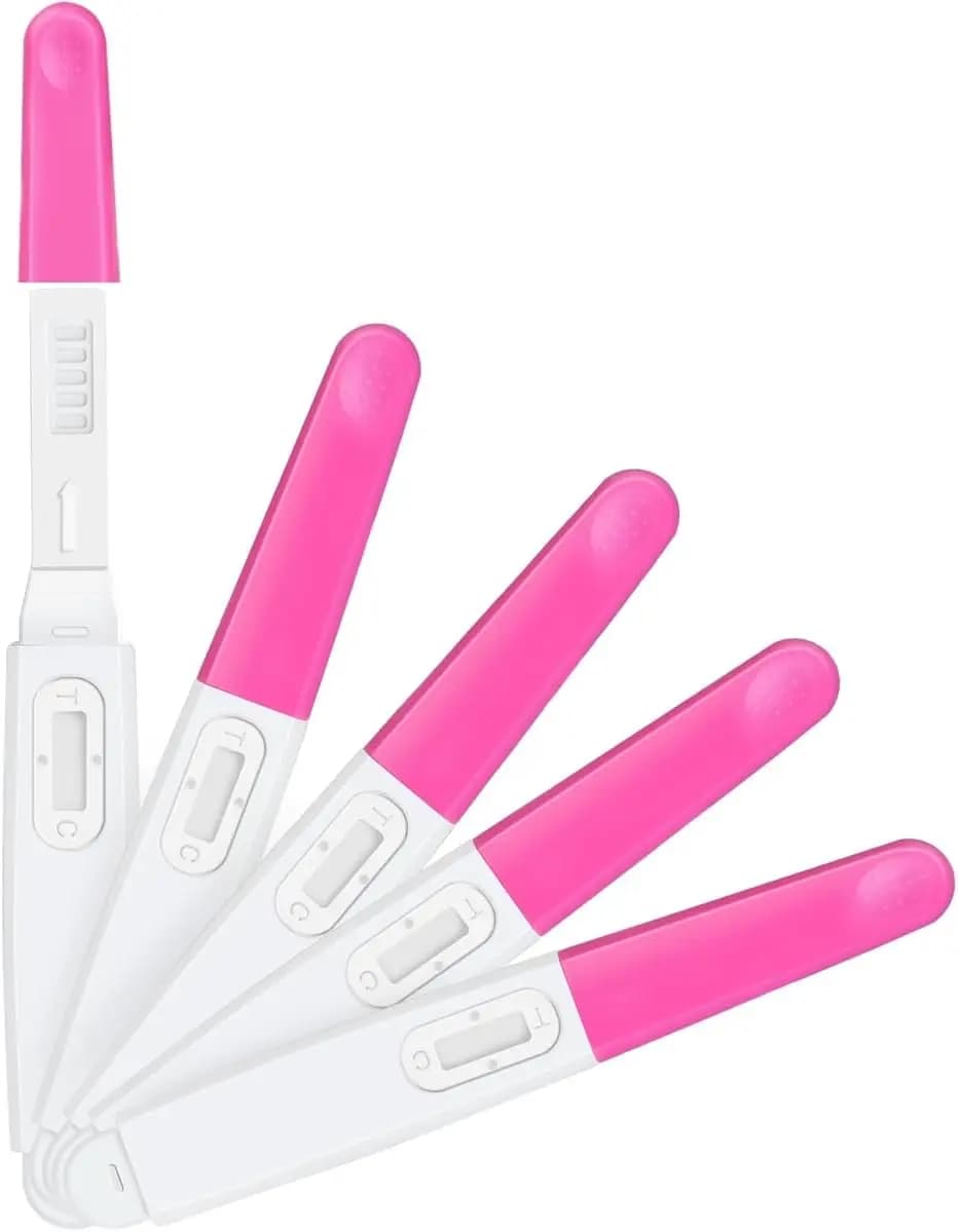 5 bâtons de test de grossesse - Tests hCG Midstream, alimentés par une ovulation Premom, plus de 99%