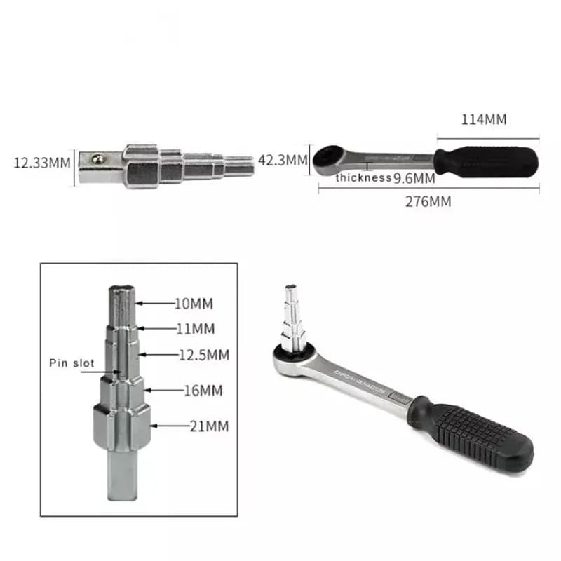 Clé à cliquet en acier au carbone, outil à main de 10 à 21mm, radiateur à tétons Durable, fourniture