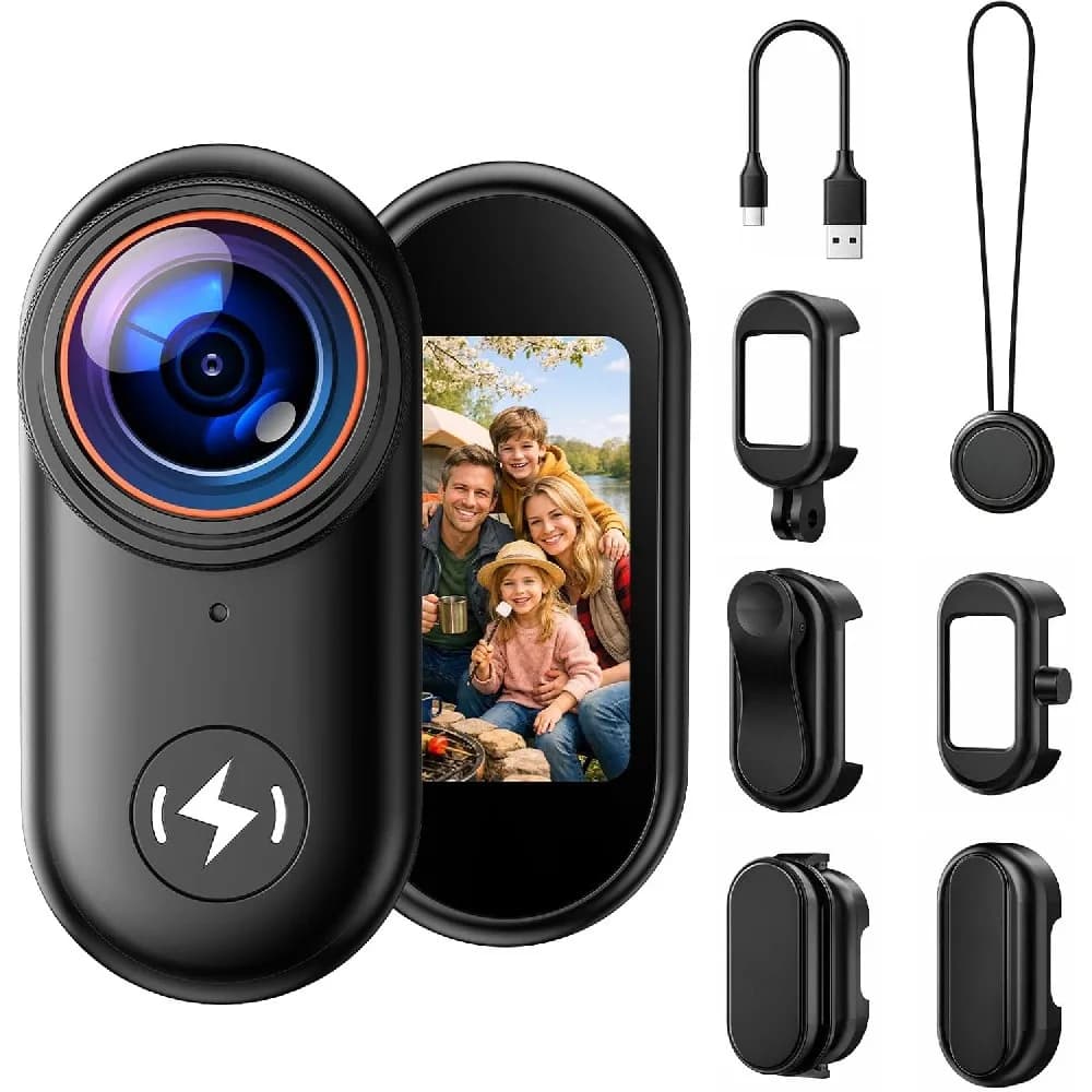 Nouvelle caméra sportive 4K, caméra d'action portable, caméra de poche magnétique, stabilisation, en