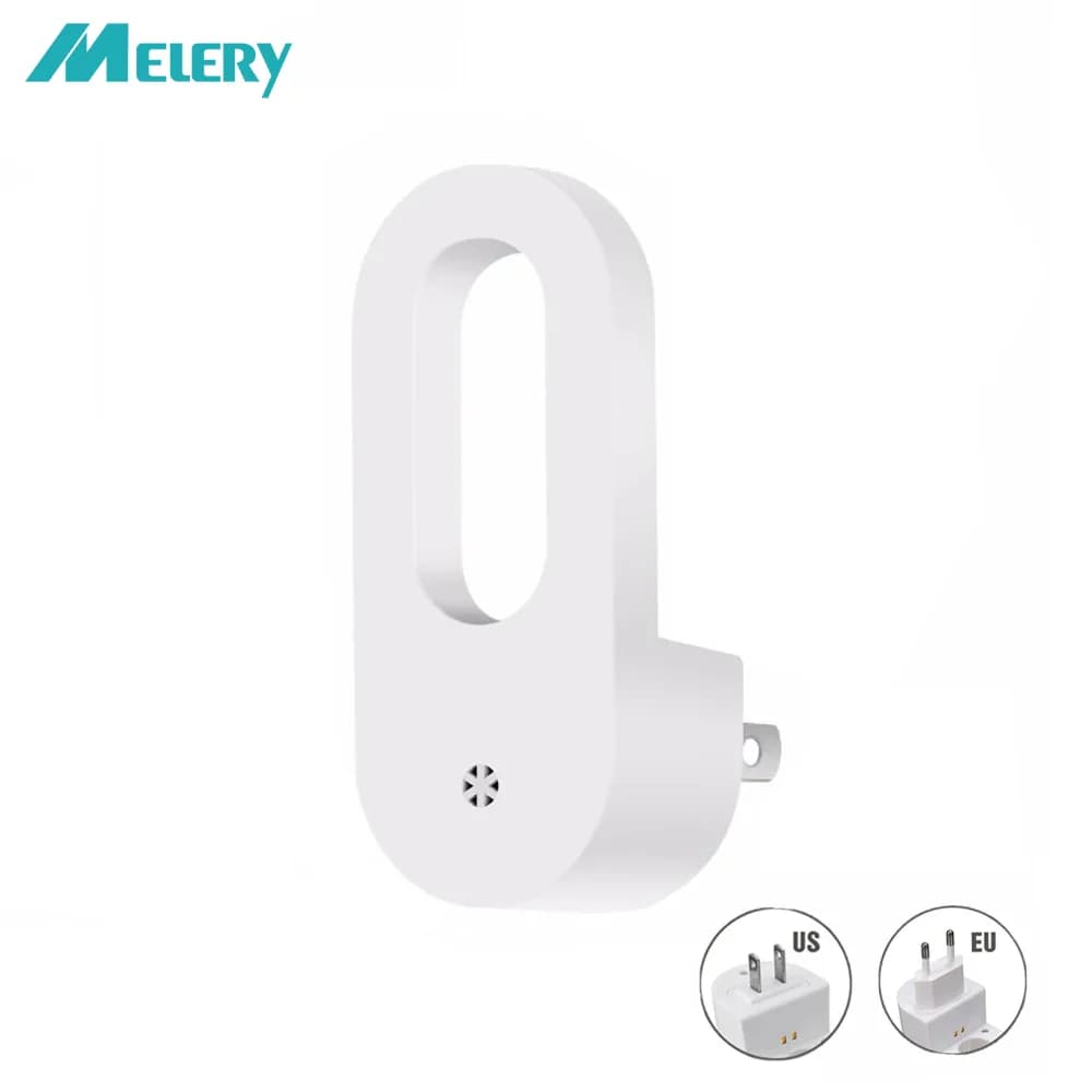 Melery LED capteur de lumière lumières prise ue/US blanc chaud sans fil Intelligent nuit ampoule mur