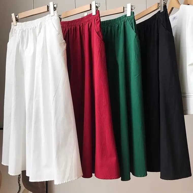 2026 été coton jupe femmes grande taille mode coréenne poche Aline soleil école taille haute jupe au