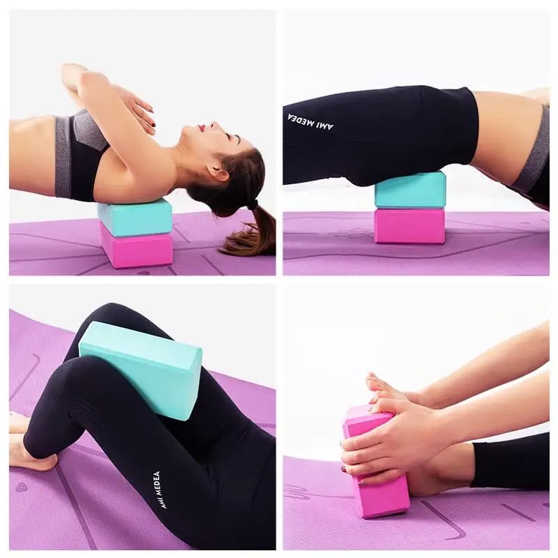 Blocs de gymnastique EVA en mousse, 2 pièces, exercice d'entraînement, équipement de Fitness, danse,