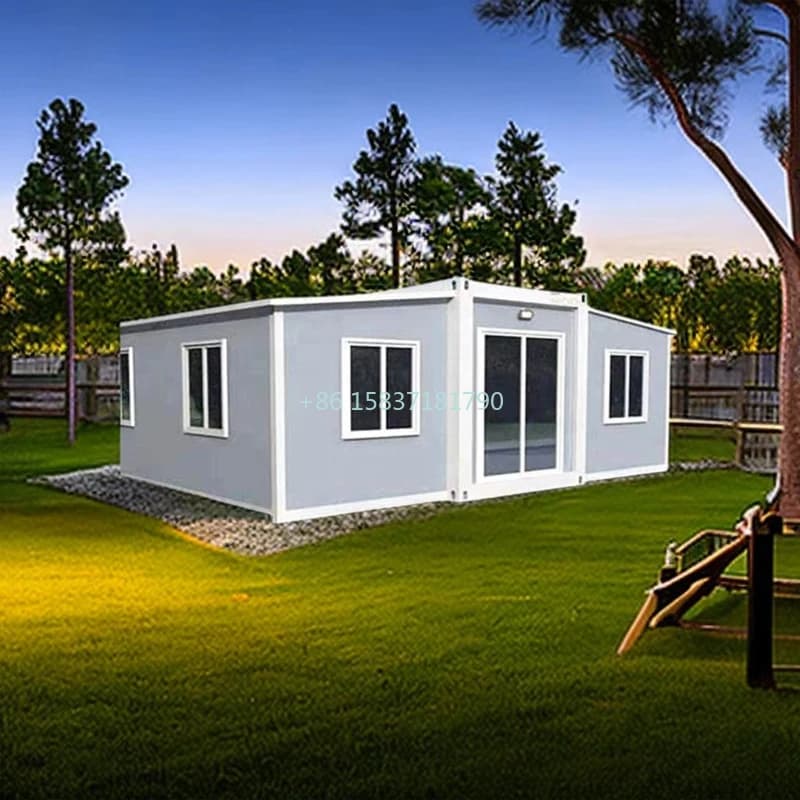 Conteneur préfabriqué pliable et extensible, large Application, maison de 20 pieds, 40 pieds, Villa 