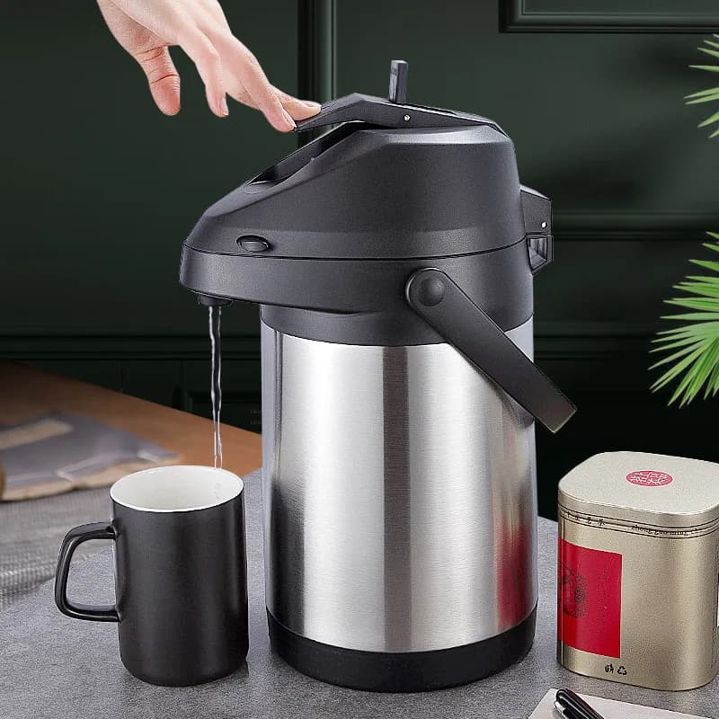 Distributeur de boissons chaudes et froides Airpot, distributeur de café, urne thermos en acier inox