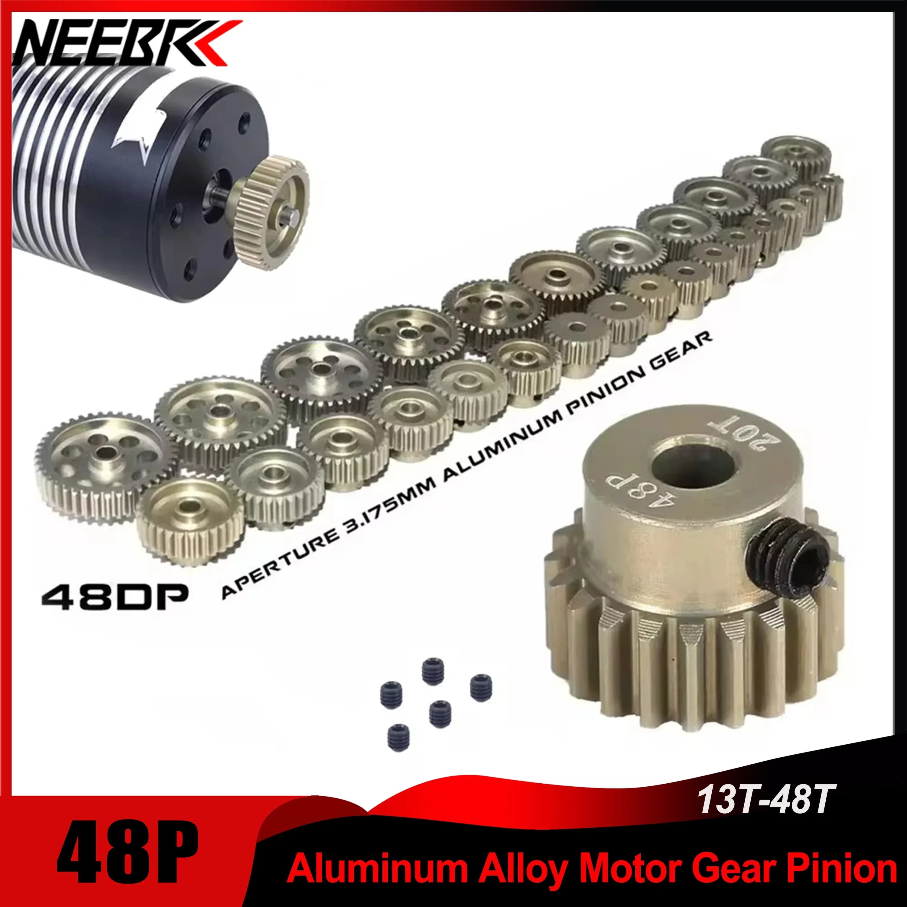 Pignon 48P 3.175mm 11T 15T 17T 18T 19T 20T 22T 24T 30T 13T-48T, engrenage de moteur en alliage d'alu