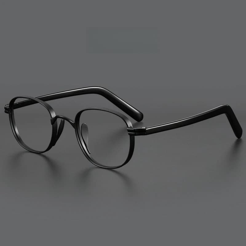 YIMARUILI mode tendance acétate titane lunettes rétro rond à large bord conception optique Prescript