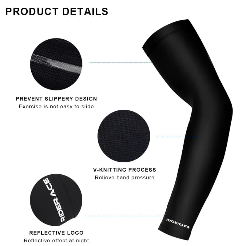 Manchon de bras en soie glacée, séchage rapide, respirant, Protection UV, tenue de Sport, Fitness, b