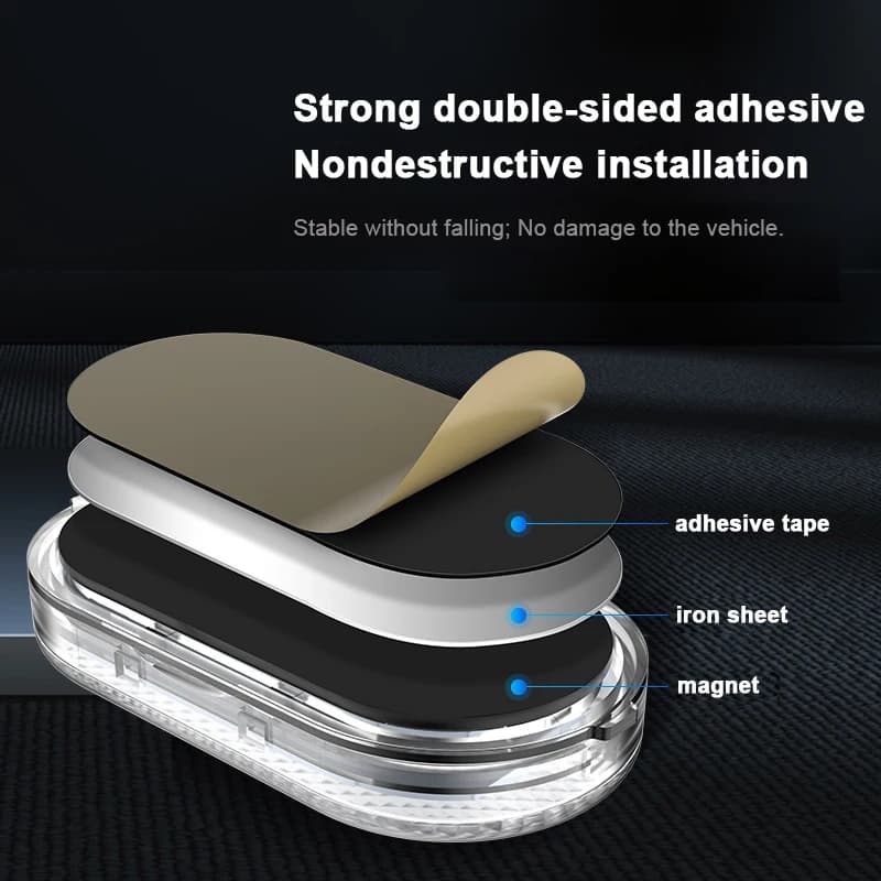 SEAMETAL Mini voiture tactile lumière pour sol coffre capot plafond USB Rechargeable magnétique lamp